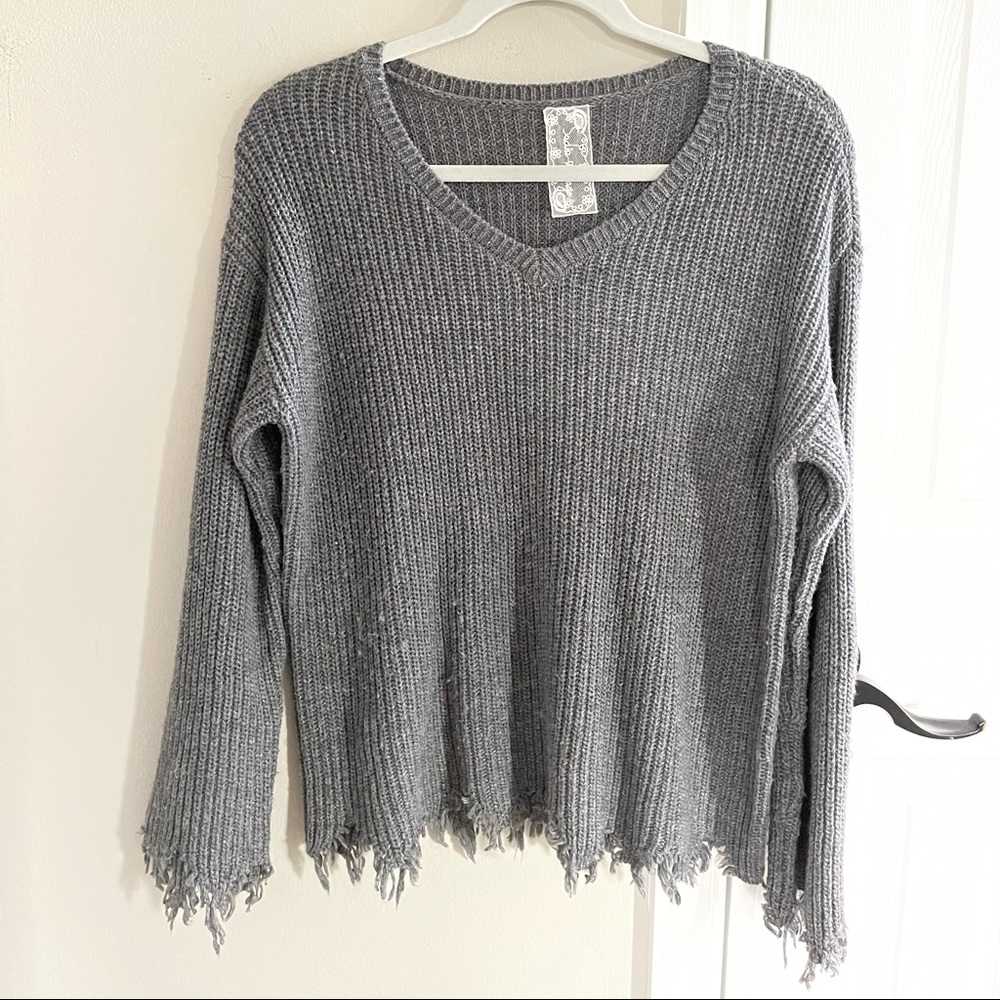 Free people grey sweater